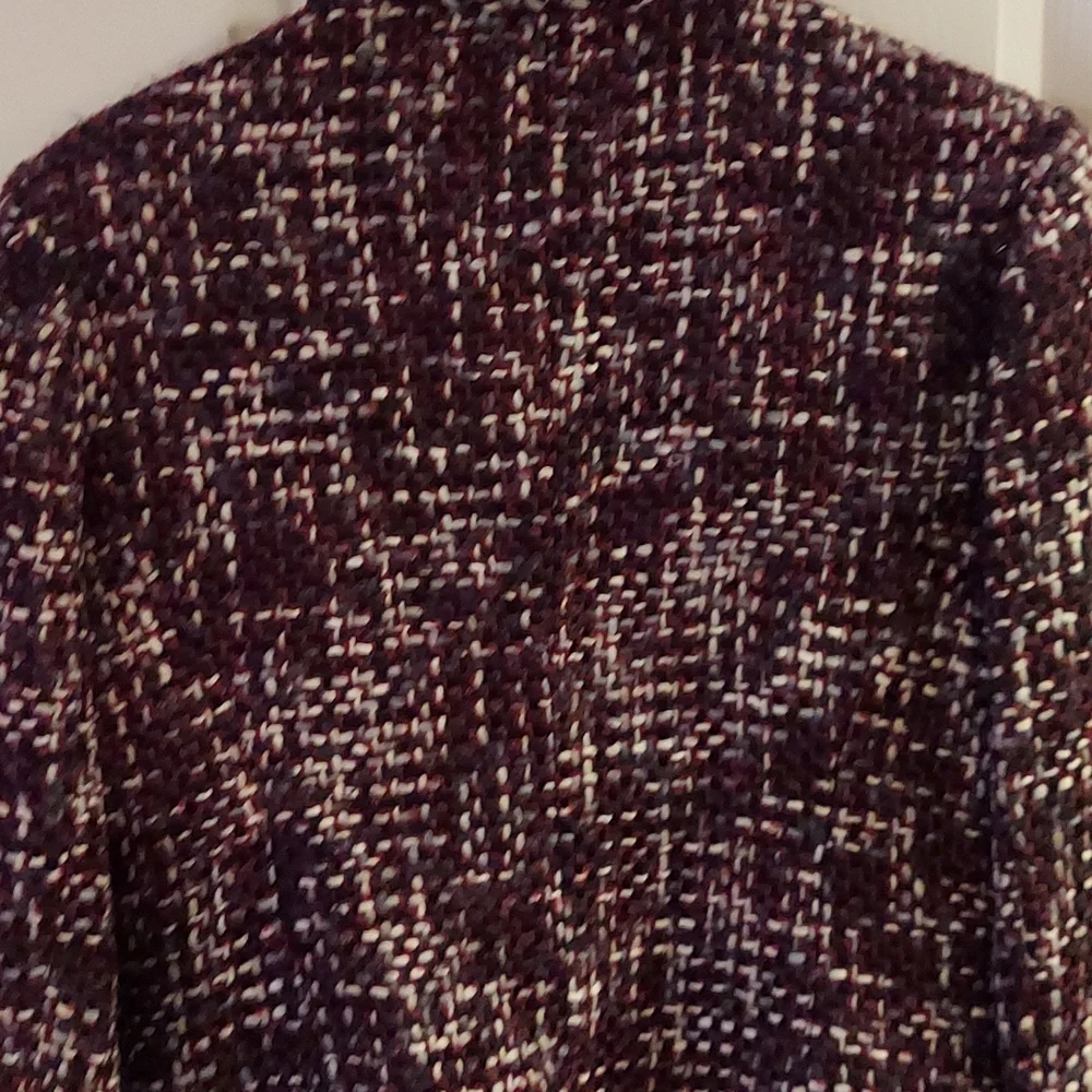 Emma James Petite red white tweed single breasted blazer Size 10P - Picture 4 of 9